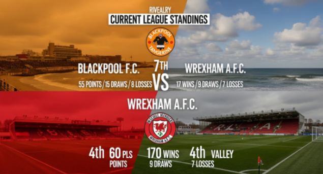 blackpool f.c. vs wrexham a.f.c. standings